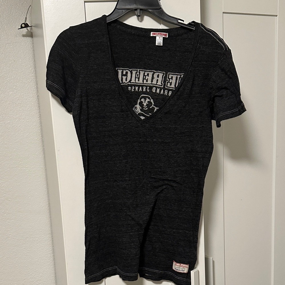 True Religion Black Short Sleeve Tee